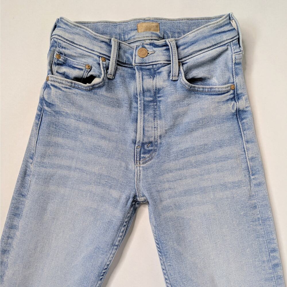 MOTHER Tomcat Flood Ankle Jeans 24 Big Hair Don't Care Blue Straight Leg - Picture 4 of 16
